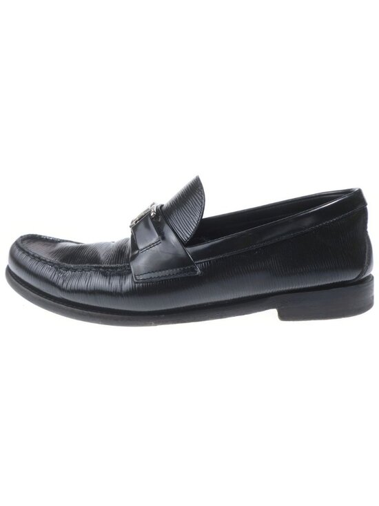 Louis Vuitton LV Major Loafers LV Logo Silver Black